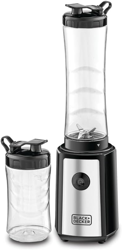 BLACK & DECKER Sports Blender/Smoothie Maker, 300W, 6 Piece with 500ml & 300ml Sports Bottle