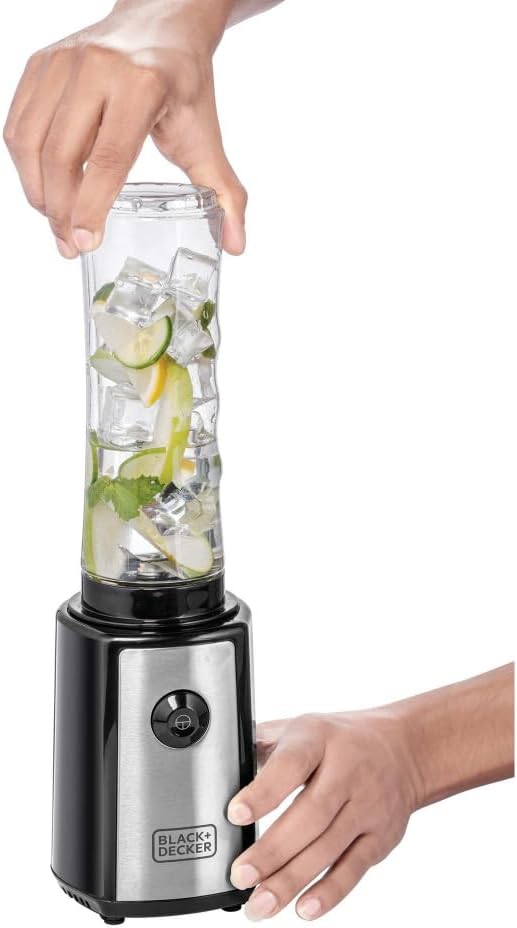 BLACK & DECKER Sports Blender/Smoothie Maker, 300W, 6 Piece with 500ml & 300ml Sports Bottle