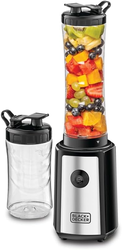 BLACK & DECKER Sports Blender/Smoothie Maker, 300W, 6 Piece with 500ml & 300ml Sports Bottle