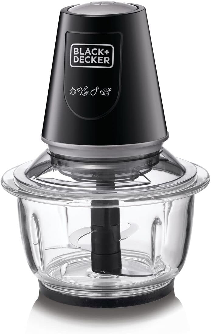 BLACK+DECKER Multi-Function Glass Chopper & Mincer, 400W, XXL 1.2L Bowl