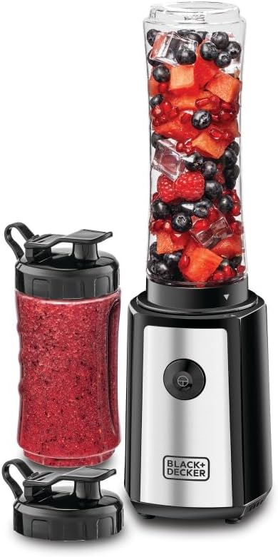 BLACK & DECKER Sports Blender/Smoothie Maker, 300W, 6 Piece with 500ml & 300ml Sports Bottle