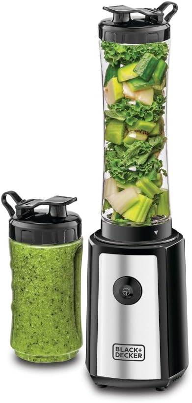 BLACK & DECKER Sports Blender/Smoothie Maker, 300W, 6 Piece with 500ml & 300ml Sports Bottle