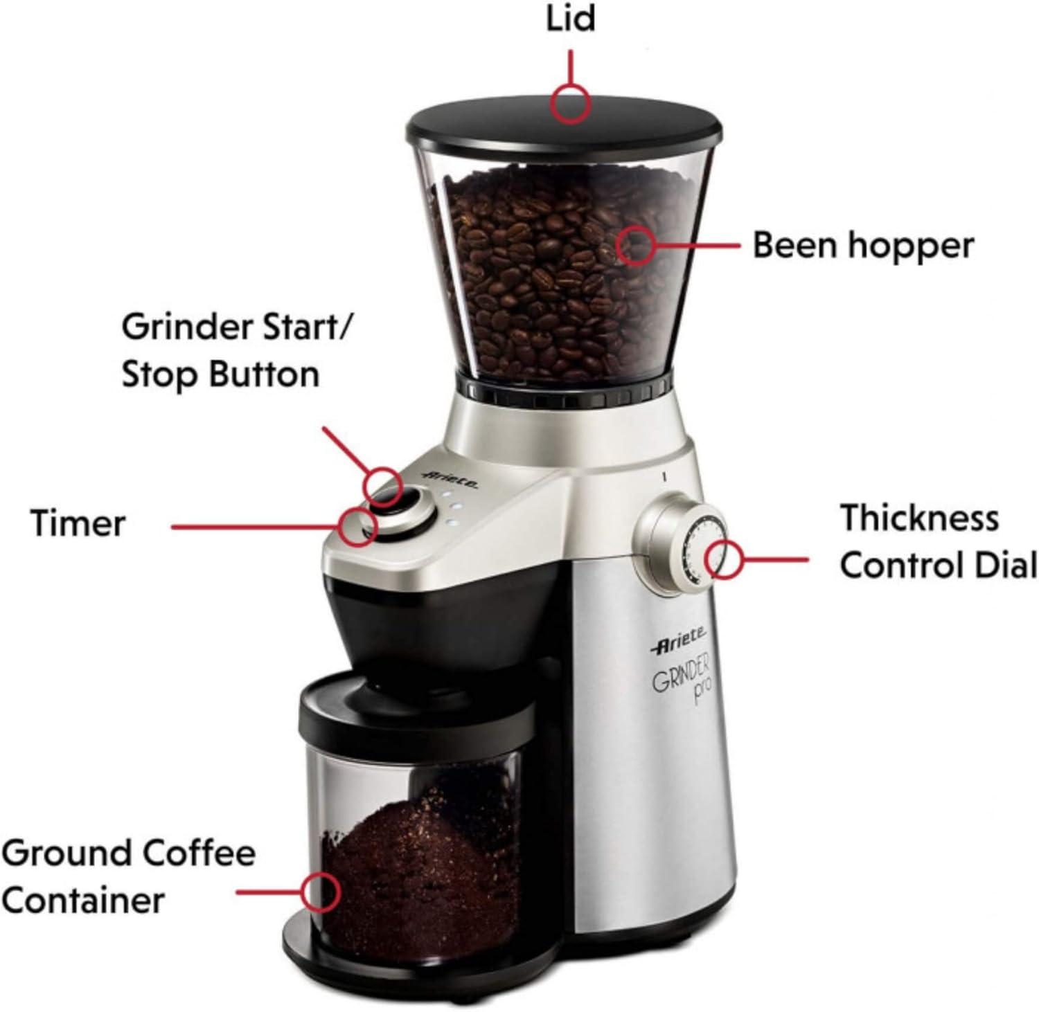 Ariete Electric Coffee Grinder Pro 150W