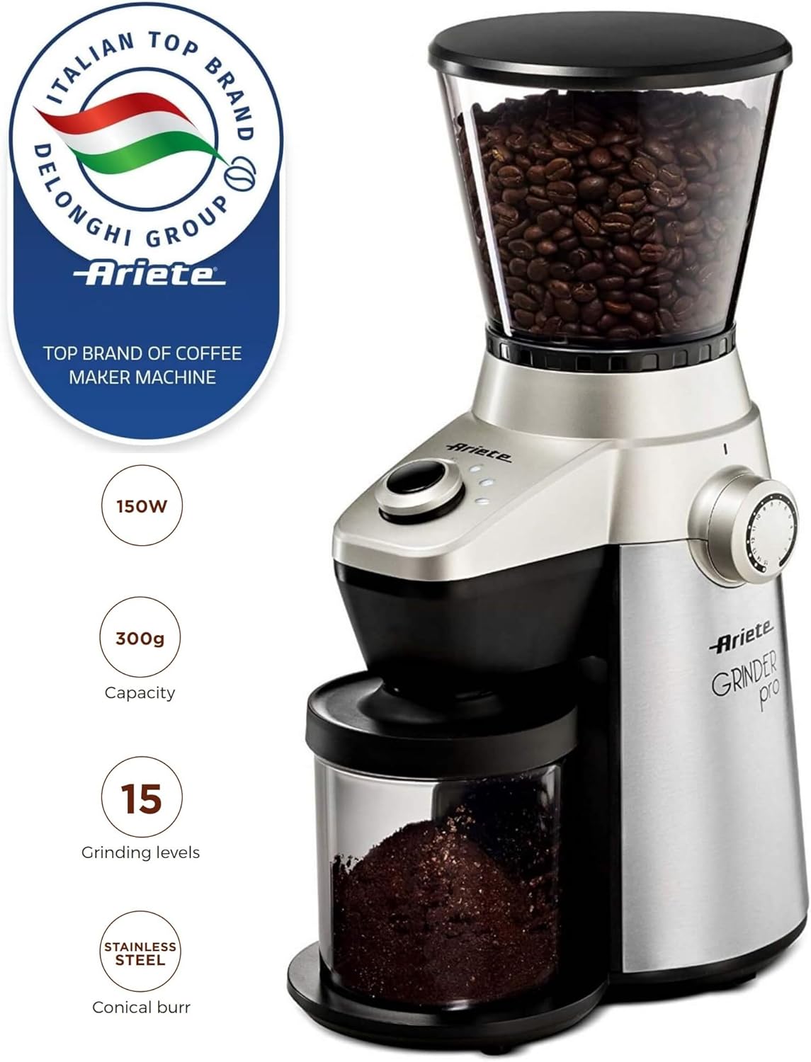 Ariete Electric Coffee Grinder Pro 150W